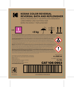 Color Reversal Reversal Bath and Replenisher To Make 4 x 10L (40 Liters)