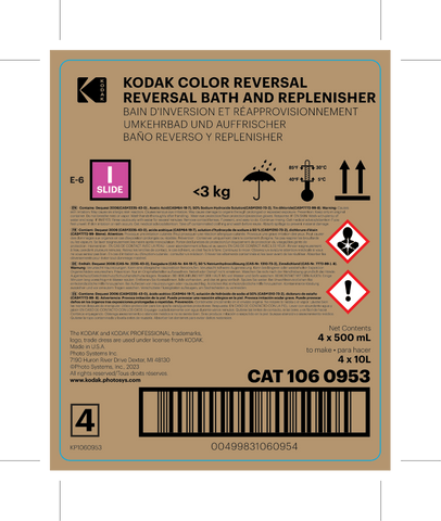 Color Reversal Reversal Bath and Replenisher To Make 4 x 10L (40 Liters)
